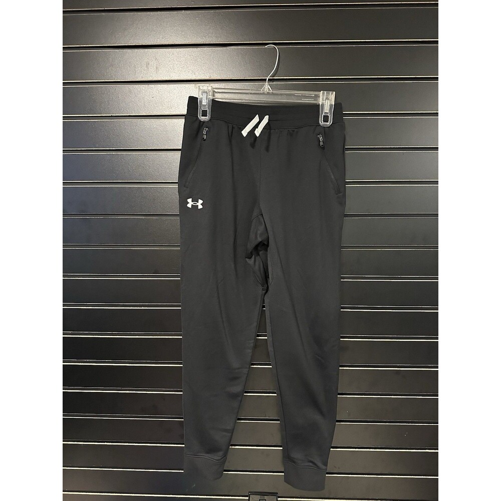 NWOT Under Armour Boys Loose Fit Joggers Size Large Black
